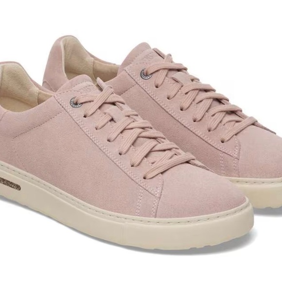 Women's Pink Suede Sneakers - Picture 3 of 8